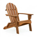 Fauteuil de jardin Adirondack 80 x 90 x 100 cm en bois marron avec accoudoirs
