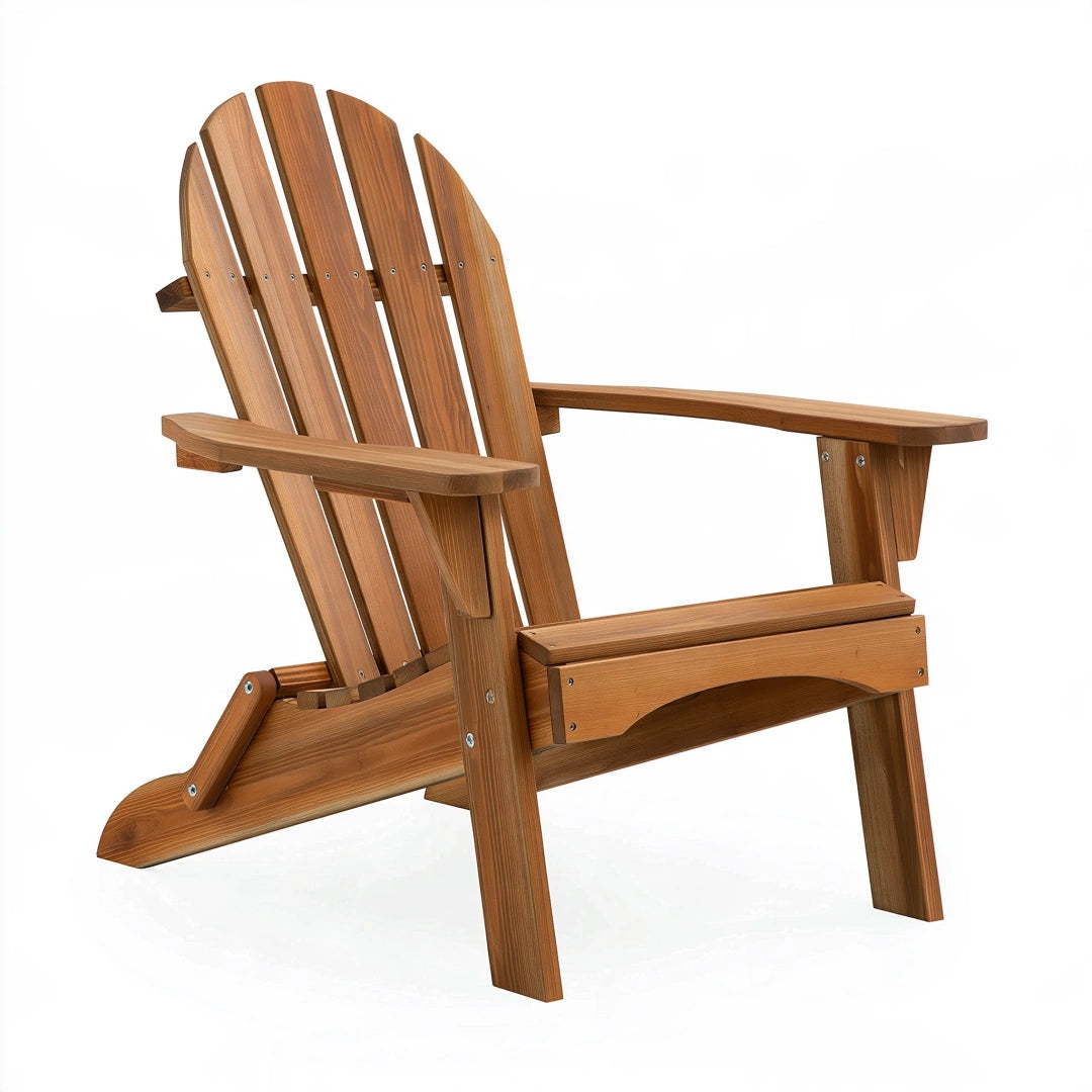Fauteuil de jardin Adirondack 80 x 90 x 100 cm en bois marron avec accoudoirs
