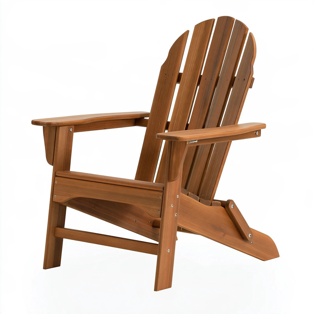 Fauteuil de jardin 86 x 78 x 98 cm en bois marron à dossier incliné