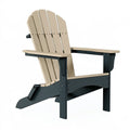 Fauteuil de jardin Adirondack 83 x 79 x 97 cm en plastique beige et anthracite style classique
