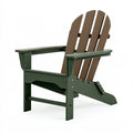 Fauteuil de jardin Adirondack 83 x 79 x 98 cm en plastique vert/marron à dossier incliné
