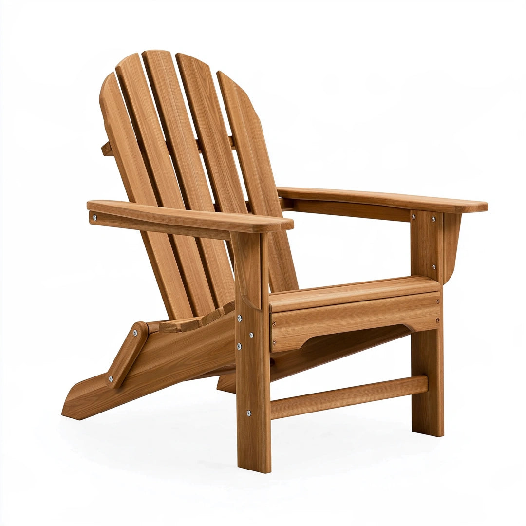 Fauteuil Adirondack 98 x 80 x 92 cm en bois marron pliant pour jardin