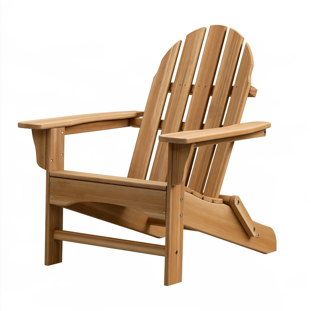 Fauteuil de jardin Adirondack 78 x 89 x 95 cm en bois marron pliant