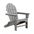 Fauteuil de jardin Adirondack 83 x 80 x 98 cm en HDPE gris à dossier incliné