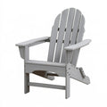 Fauteuil de jardin Adirondack 81 x 78 x 95 cm en plastique gris inclinable
