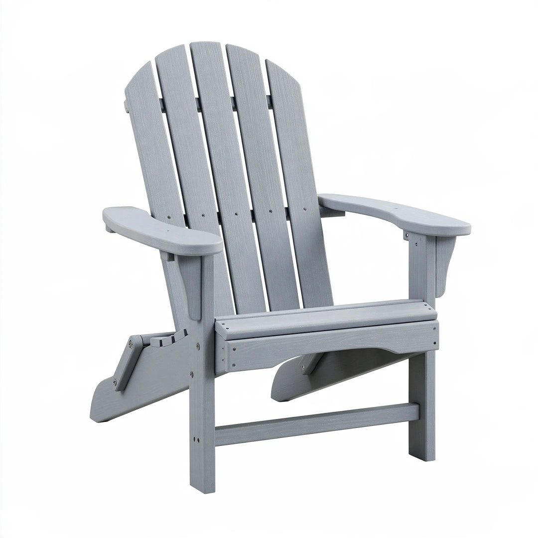 Fauteuil de jardin Adirondack pliant 83 x 79 x 98 cm en plastique gris