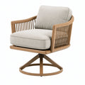 Fauteuil pivotant 75 x 77 x 83 cm en bois beige style contemporain